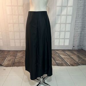 JS Collections Black satin dressy Full Length Maxi Skirt Size 4